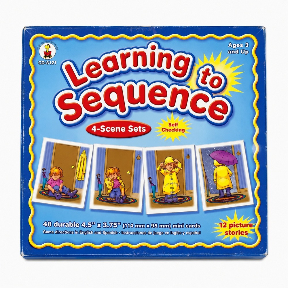 Learning to Sequence 4-Scene Sets‎ Educational 48 Cards CD-3121 Ages 3+
